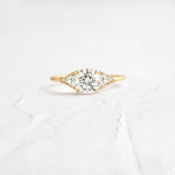 Round Cut Moissanite Colorless Unique Style Wedding Ring
