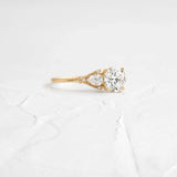 Round Cut Moissanite Colorless Unique Style Wedding Ring