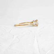 Round Cut Moissanite Colorless Unique Style Wedding Ring