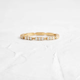 Moissanite Round Cut Full Eternity Wedding Band