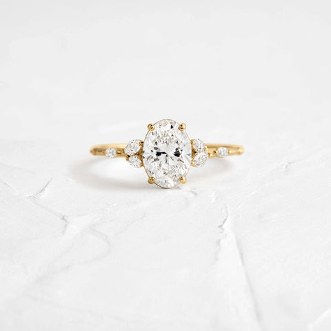 Oval Cut Vintage Moissanite Engagement Ring