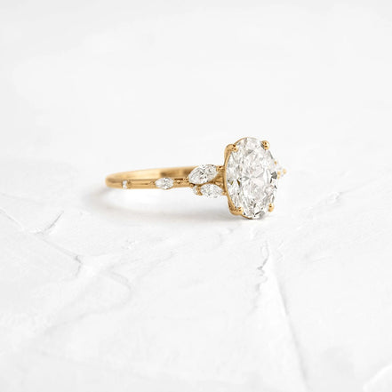 Oval Cut Vintage Moissanite Engagement Ring