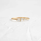 Moissanite Marquise & Round Cut Unique Band For Women