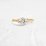 Round Cut Vintage Moissanite Engagement Ring