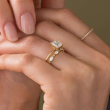 VVS1 Moissanite Princess Cut Solitaire Engagement Ring