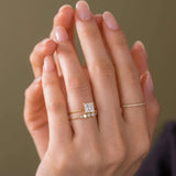 VVS1 Moissanite Princess Cut Solitaire Engagement Ring