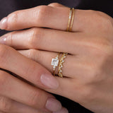 Moissanite VVS1 Princess Cut Five Stone Engagement Ring
