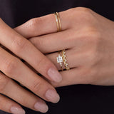 Moissanite VVS1 Princess Cut Five Stone Engagement Ring