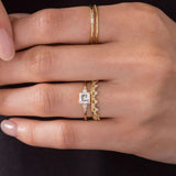 Moissanite VVS1 Princess Cut Five Stone Engagement Ring