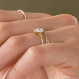 Moissanite Pear Cut Multi Stone Engagement Ring