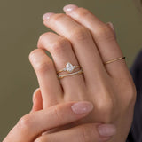 Moissanite Pear Cut Multi Stone Engagement Ring