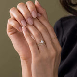 Moissanite Pear Cut Multi Stone Engagement Ring