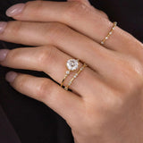 Five Stone Round Cut Moissanite Engagement Ring