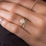 Five Stone Round Cut Moissanite Engagement Ring
