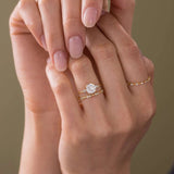 Five Stone Round Cut Moissanite Engagement Ring