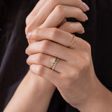 Cushion Cut Vintage Colorless Moissanite Wedding Ring