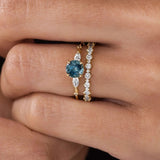 Colorless Moissanite Round Cut Half Eternity Band For Women