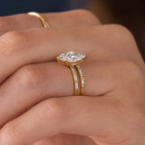 Marquise Cut Fluency Moissanite Wedding Proposal Ring