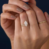Marquise Cut Fluency Moissanite Wedding Proposal Ring