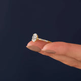 Moissanite Colorless Oval Cut Unique Engagement Ring