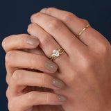 Multi Stone Moissanite Engagement Ring