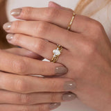 Multi Stone Moissanite Engagement Ring