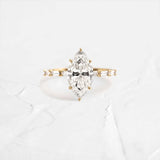 Marquise Cut Fluency Moissanite Wedding Proposal Ring