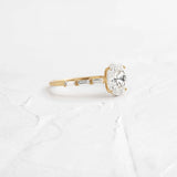 Moissanite Colorless Oval Cut Unique Engagement Ring