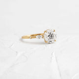 VVS1 Moissanite Round Cut Cluster Engagement Ring