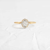 Moissanite Radiant Cut D Color Vintage Halo Engagement Ring