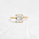 Asscher Cut Solitaire Engagement Ring