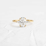 Oval Cut Five Stone Moissanite Engagement Ring
