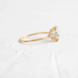 Oval Cut Five Stone Moissanite Engagement Ring