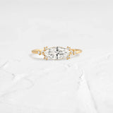 Marquise Cut Moissnaite Vintage Engagement Ring