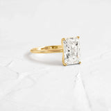 Radiant Cut Solitaire Moissanite Engagement Ring