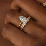 Solitaire Pear Cut Moissanite Engagement Ring