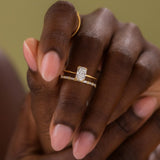 Radiant Cut Solitaire Moissanite Engagement Ring