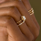 Moissanite Radiant Cut D Color Vintage Halo Engagement Ring