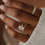Oval Cut Moissanite Multi Stone Engagement Ring