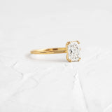 Radiant Cut Double Claw Prong Solitaire Moissanite Ring