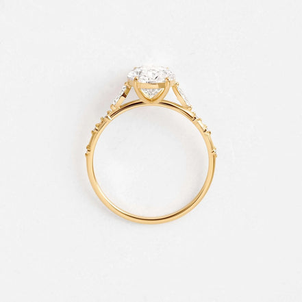 Oval Cut Moissanite Multi Stone Engagement Ring