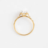 Oval Cut Moissanite Multi Stone Engagement Ring