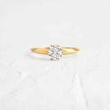 Moissanite Solitaire Round Cut Engagement Ring