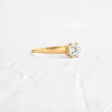 Moissanite Solitaire Round Cut Engagement Ring