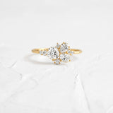 Multi Stone Custer Moisssanite Engagement Ring