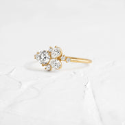 Multi Stone Custer Moisssanite Engagement Ring