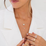 Custom Moissanite Round Cut Unique Pendant For Women