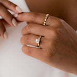 Moissanite Princess Cut Solitaire Engagement Ring