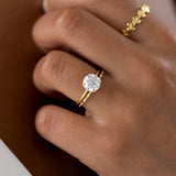 Solitaire Round Cut Moissanite D Color Engagement Ring