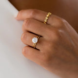 Solitaire Round Cut Moissanite D Color Engagement Ring